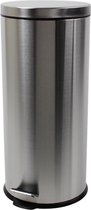 Pedaalemmer - Prullenbak - Zilver - Roestvrij Staal - 30 Liter