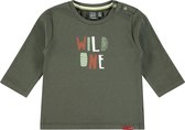Babyface T-Shirt Long Sleeve Jongens T-shirt - Dark Green - Maat 56