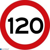 Simbol - Stickers 120 km - Maximaal 120 km/u - Duurzame Kwaliteit - Formaat ø 10 cm.