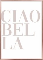 Poster Met Metaal Rose Lijst - Ciao Bella Poster