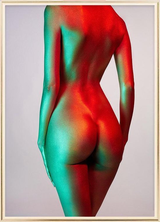 Affiche avec cadre en métal doré - Naked Studio Art Poster