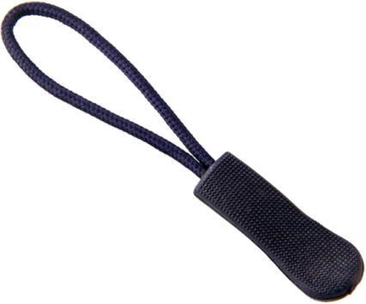 Zipper puller navy blauw - per 3 stuks