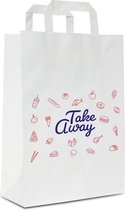 Take-away tassen 26+17x25cm Wit (250 st.)