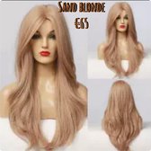 Pruik Wig 100%Monofibrehair net echt haar lichtgewicht Sand Blonde