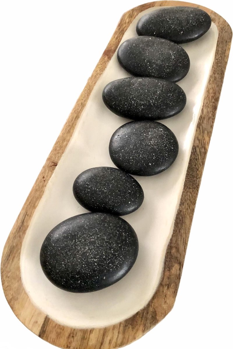 Kaylenn Balancing Stones zeep - zwart - set van 6