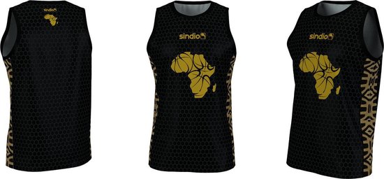 Maillot de Basketbal Sindio Afro - Zwart - XL