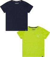 Koko Noko BIO Basics (2pack) Shirts NIGEL Blauw en Groen - Maat 86/92