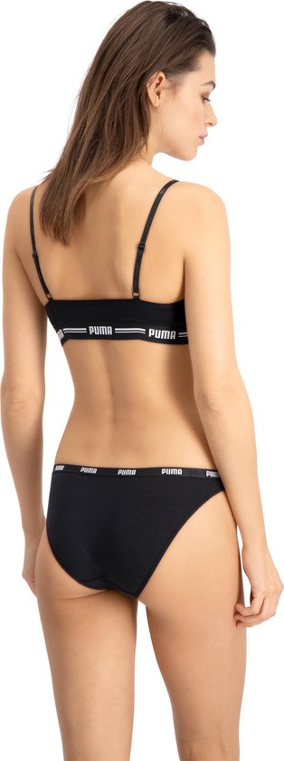 PUMA Iconic Bikini 2P Dames Slips - Zwart - Maat XL