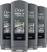 Dove Men + Care Body & Face Wash Charcoal & Clay XL - Voordeelverpakking 4 x 400 ml