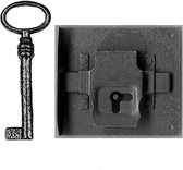 slot - ingangsslot / sleutel ijzer rechts doorn 60mm -  - 6 cm hoog