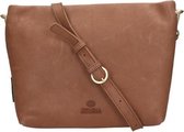 Fred De La Bretoniere Crossbodytas Heavy Grain Leather Leer - bruin