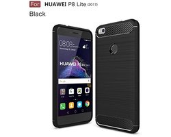 Ntech Soft Brushed TPU Hoesje Geschikt voor Huawei P8 Lite 2017 - Matt Zwart