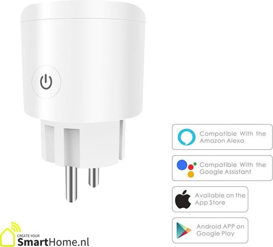 Wifi stekker schakelaar met stroomverbruik meter - Slimme stekker - smart  plug met... | bol.com