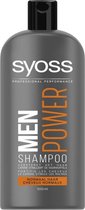 Syoss Professional Performance - Shampoo Men Power - Voor normaal haar - Met Cafeïne - 6 x 500 ml
