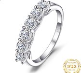 Sterling Zilveren S925 6-Steens Cubic Zirconia Ring 17mm