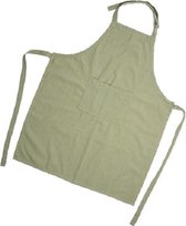 KOOK Keukenschort Washed Uni Khaki 90 x 70 cm