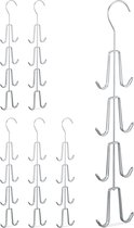 Relaxdays 6x riemhanger - riem organizer - riemenhouder - kledingkast organizer - hanger