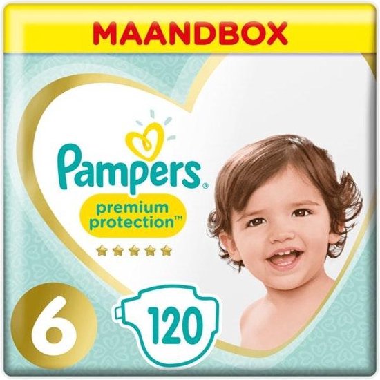 Pampers Premium Protection Luiers - Maat 6 (13+ kg) - 120 stuks - Maandbox