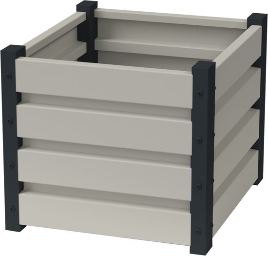 Verhoogd houten bloembed 140 x 80 x 20 cm - gebrand