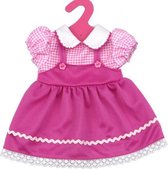 Dolldreams - Poppenkleding meisje - Jurk/kleertjes - Schattig Roze Jurkje voor baby poppen tot 43CM
