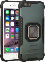 Fierce Warrior-serie Armor All-inclusive schokbestendig aluminium + TPU-beschermhoes met ringhouder voor iPhone 6 / 6s (groen)