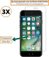 Fooniq Screenprotector Transparant 3x - Geschikt Voor Apple iPhone 6/6S/7/8 Plus