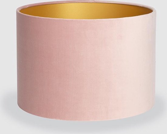 Uniqq Lampenkap velours roze Ø 35 cm - 20 cm hoog | bol.com
