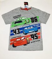 Disney Cars shirt korte mouw - grijs - maat 128 (8 jaar)