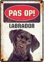 Plenty Gifts Waakbord Hond Labrador 21 X 14,8 Cm Staal