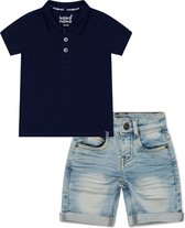 Koko Noko BIO Basics Set(2delig) Jeans Short NILS en Polo Navy - Maat 122/128