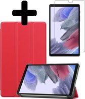 Samsung Galaxy Tab A7 Lite Hoes Book Case Hoesje Met Screenprotector - Samsung Galaxy Tab A7 Lite Hoes (2021) Cover - 8,7 inch - Rood
