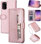 Luxe Telefoonhoesje voor Samsung Galaxy A72 | Hoogwaardig Leren Bookcase | Pasjeshouder | Roze