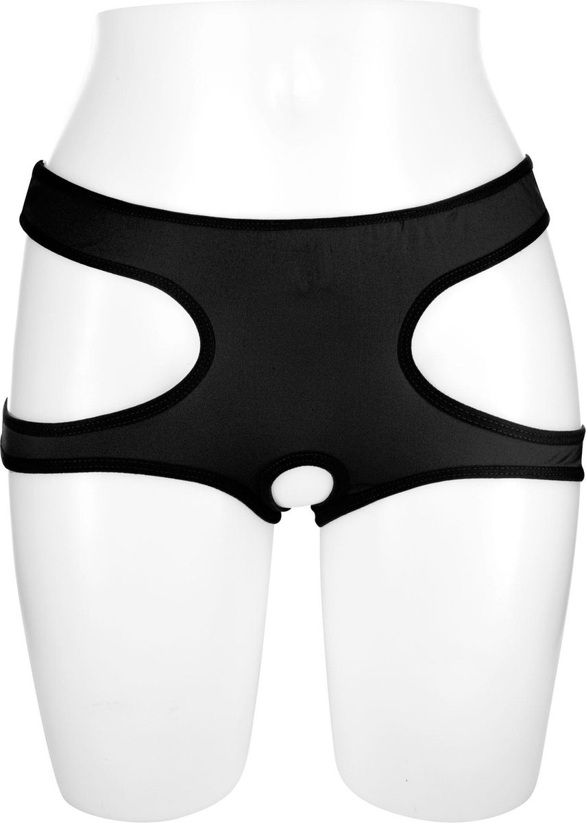 Fashion Secret Lola - Erotische Slip met Openingen - Zwart - One Size