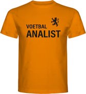 T-Shirt - Casual T-Shirt - Fun T-Shirt - Fun Tekst - Lifestyle T-Shirt - Zomer - EK - WK - Voetbal - Voetbal Analist  - Oranje - M