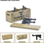 X31  - Duitse wapenkist "Machinepistole 40" - Custom printed - WW2 Bouwstenen - Lego fit - WW2 - Soldaten - Militair - Tank - Army - Bouwstenen - Wapens - Geweren - Brick - Tweede