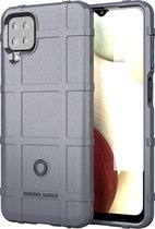 Samsung Galaxy M12 Hoesje - Mobigear - Rugged Shield Serie - TPU Backcover - Grijs - Hoesje Geschikt Voor Samsung Galaxy M12