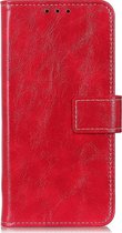Sony Xperia 1 III Hoesje - Mobigear - Basic Serie - Kunstlederen Bookcase - Rood - Hoesje Geschikt Voor Sony Xperia 1 III