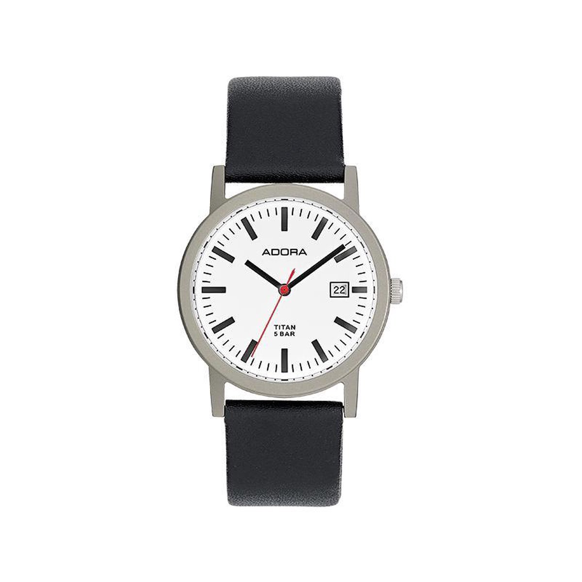 Mooi Adora horloge Titanium met datumaanduiding. AB6550