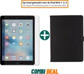 Fooniq Draaibare Hoes Zwart + Screenprotector - Geschikt Voor Apple iPad Mini 1