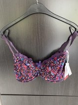 Panache superbra Lingerie Fern BH - underwired balconnet bra - rood/paars/blauw/zwart - maat F80