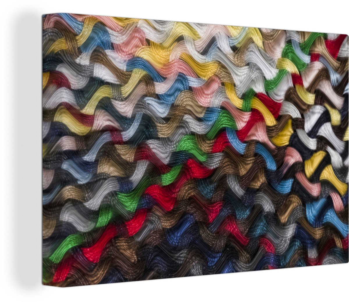 Canvas Schilderij Gevlochten kunstwerk - 120x80 cm - Wanddecoratie op Prijzenvolger.com