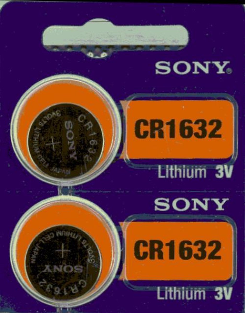 SONY / MURATA CR1632 Lithium knoopcel batterij 2 (twee) stuks