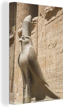 Canvas Schilderij Een standbeeld in tempel van Horus - 80x120 cm - Wanddecoratie