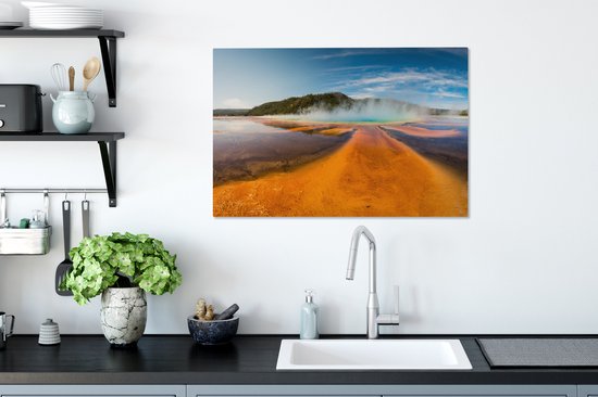 Un geyser torride dans le parc national de Yellowstone toile 90x60 cm - Tirage photo sur toile (Décoration murale salon / chambre)