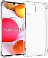 Samsung Galaxy A42 hoesje - MobyDefend Transparante Shockproof TPU Gelcase - Verstevigde Hoeken - Volledig Doorzichtig - GSM Hoesje - Telefoonhoesje Geschikt Voor Samsung Galaxy A42
