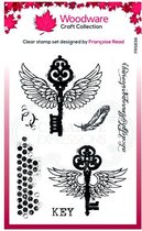 Woodware Clear stamp - Vliegende sleutels - A6 - Stempelset - Polymeer