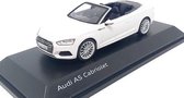 Audi A5 Cabriolet 2017 (Wit) (10 cm) 1/43 Audi Collection Dealer model Spark - Modelauto - Schaalmodel - Model auto - Miniatuurauto - Miniatuur autos