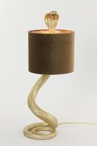 Light & Living Tafellamp Snake- goud /velvet karamel - 27x25x68 cm