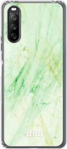 6F hoesje - geschikt voor Sony Xperia 10 III -  Transparant TPU Case - Pistachio Marble #ffffff