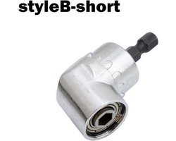 Hoge Kwaliteit 105 Graden 1/4 "Extension Hex Boor Verstelbare Hex Bit Hoek Driver Schroevendraaier Socket Houder Adapter Gereedschap styleB-short
